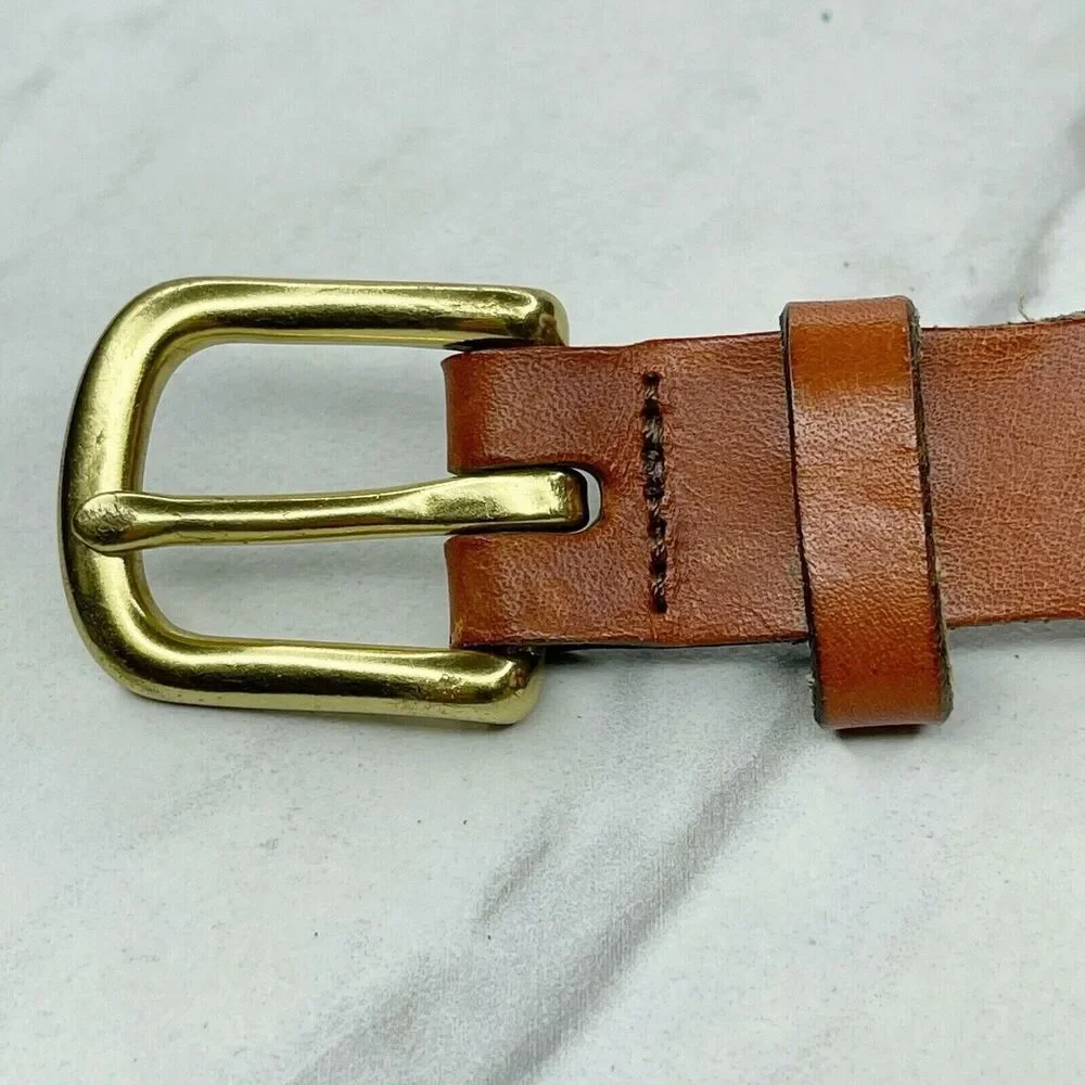 LeatherMan Nautical Flag Embroidered Leather Belt Made USA ✨
